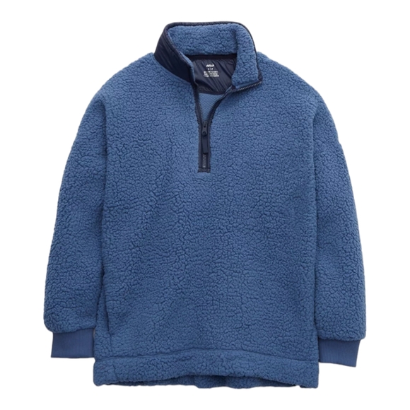 Aerie Fluffy Sherpa Quarter Zip Sweatshirt - Picture 4 of 16